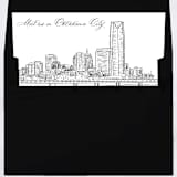 "Oklahoma City Skyline Envelope Liner with custom text/saying | Set of 10 | For 5x7 Minted Square Flap Envelope" - Envelope Liners in white by Kimee Meyer
