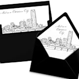 "Oklahoma City Skyline Envelope Liner with custom text/saying | Set of 10 | For 5x7 Minted Square Flap Envelope" - Envelope Liners in white by Kimee Meyer