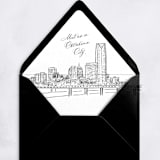 "Oklahoma City Skyline Envelope Liner with custom text/saying | Set of 10 | For 5x7 Minted Square Flap Envelope" - Envelope Liners in white by Kimee Meyer