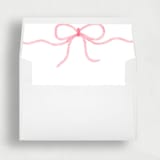 "Dainty Pink Bow Liner | Set of 25 Square Envelope Liners" - Envelope Liners in pink by Nikki Turner