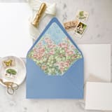 "A7 Envelope Liners Blue and Pink Florals (set of 10)" - Envelope Liners in pink by Design by Laney