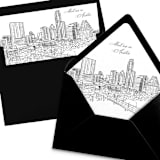 "Austin Skyline Envelope Liner with custom text/saying | Set of 10 | For 5x7 Minted Square Flap Envelope" - Envelope Liners in white by Kimee Meyer