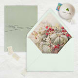 "A7 Envelope Liners // Raspberry Fields (Set of 25)" - Envelope Liners in red by Clover and Lamb