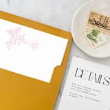 "A7 Envelope Liners Pink Cupid Square Flap (set of 10)" - Envelope Liners in pink by Design by Laney