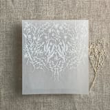 "Vellum envelope liner white ink printed English summer botanical garden floral for A7 square flap envelope | pack of 10" - Envelope Liners in white by Ivory Invitations