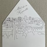 "Knoxville Skyline Envelope Liner with custom text | Set of 10 |Self Adhesive| For 5x7 Euro Flap Envelope" - Envelope Liners in white by Kimee Meyer