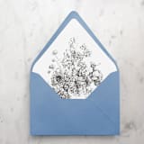 "A7 Envelope Liners Vase of Sketched Flowers (set of 10)" - Envelope Liners in black by Design by Laney