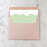 "A7 Envelope Liners Green Squiggle Square Flap (set of 10)" - Envelope Liners in green by Design by Laney