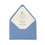 "Hand Drawn Disco Ball Envelope Liner | Set of 10" - Envelope Liners in blue by Paper Haven