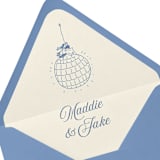 "Hand Drawn Disco Ball Envelope Liner | Set of 10" - Envelope Liners in blue by Paper Haven
