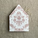 "Venetian floral old rose liner for A7 euro flap envelope | pack of 10" - Envelope Liners in pink by Ivory Invitations