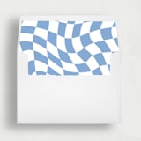 "Blue & White Checkered Liner | Set of 25 Square Envelope Liners" - Envelope Liners in multicolor by Nikki Turner
