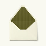 "Olive Tonal Stripe Envelope Liner | Set of 10" - Envelope Liners in green by Paper Haven