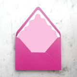 "A7 Envelope Liners Pink Squiggle (set of 10)" - Envelope Liners in pink by Design by Laney
