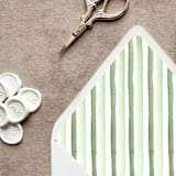 "Sage Green Stripe Envelope Liner | Set of 10 | For 5x7” Invitations" - Envelope Liners in green by Cotton and Bow