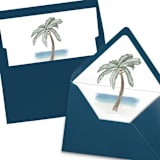 "Original watercolor Palm Tree Envelope Liner | Set of 10 | For 5x7 Minted Square Flap Envelope" - Envelope Liners in white by Kimee Meyer