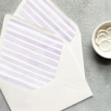 "Striped Lavender Envelope Liner | Set of 10 | For 5x7” invitations" - Envelope Liners in purple by Cotton and Bow