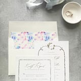 "Mini Disco Ball Watercolor Square Envelope Liner | Set of 10 | For 5x7” invitations " - Envelope Liners in multicolor by Cotton and Bow