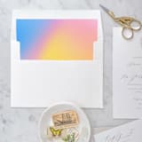 "A7 Envelope Liners Rainbow Holographic Square Flap (set of 10)" - Envelope Liners in multicolor by Design by Laney
