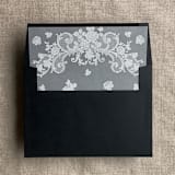 "Labelle rose lace vellum envelope liner for A7 square flap envelope | pack of 10" - Envelope Liners in white by Ivory Invitations