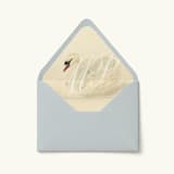 "Monogram Vintage Swan Envelope Liner | Set of 10" - Envelope Liners in beige by Paper Haven