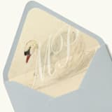"Monogram Vintage Swan Envelope Liner | Set of 10" - Envelope Liners in beige by Paper Haven