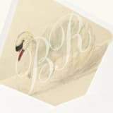 "Monogram Vintage Swan Envelope Liner | Set of 10" - Envelope Liners in beige by Paper Haven