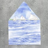 "Coastal Sailboats Envelope Liner | Set of 10 | For 5x7” Invitations" - Envelope Liners in multicolor by Cotton and Bow