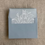 "White calla floral vellum envelope liner for A7 square flap envelope | pack of 10" - Envelope Liners in white by Ivory Invitations