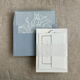 "White calla floral vellum envelope liner for A7 square flap envelope | pack of 10" - Envelope Liners in white by Ivory Invitations