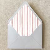 "Blush Pink Stripe Envelope Liner | Set of 10 | For 5x7” Invitations" - Envelope Liners in pink by Cotton and Bow