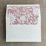 "Cameo botanical garden envelope liner for A7 square flap envelope | pack of 10" - Envelope Liners in pink by Ivory Invitations