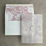 "Cameo botanical garden envelope liner for A7 square flap envelope | pack of 10" - Envelope Liners in pink by Ivory Invitations