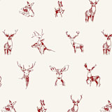 "A7 Envelope Liners Square Flap // Darling Deer (Set of 25)" - Envelope Liners in red by Clover and Lamb