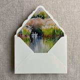 "Swans by the pond envelope liner for A7 euro flap envelope | pack of 10" - Envelope Liners in multicolorassorted-colors by Ivory Invitations