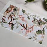 "Vintage Floral Watercolor Square Envelope Liner | Set of 10" - Envelope Liners in white by Campofiore Paper Studio
