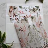 "Vintage Floral Watercolor Square Envelope Liner | Set of 10" - Envelope Liners in white by Campofiore Paper Studio