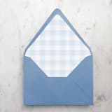 "A7 Envelope Liners Dusty Blue Gingham (set of 10)" - Envelope Liners in blue by Design by Laney