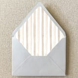 "Neutral Beige Stripe Envelope Liner | Set of 10 | For 5x7” Invitations" - Envelope Liners in beige by Cotton and Bow