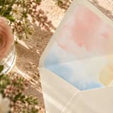 "Pastel Watercolor Wash Envelope Liner | Set of 10" - Envelope Liners in multicolor by Paper Haven