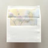 "A7 Envelope Liners Silvered Floral in Sage for Straight Flap Envelopes | Pack of 10" - Envelope Liners in multicolor by Renée Stramel