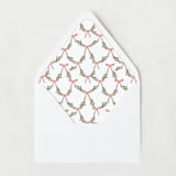 "Watercolor Holiday Trellis Liner | Set of 25 Euro Envelope Liners" - Envelope Liners in red by Nikki Turner