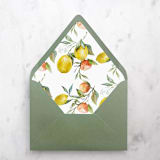 "A7 Envelope Liners Lemon Pattern (set of 10)" - Envelope Liners in yellow by Design by Laney