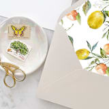 "A7 Envelope Liners Lemon Pattern (set of 10)" - Envelope Liners in yellow by Design by Laney