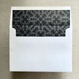 "A7 Envelope Liners Isabella in Noir on Noir for Straight Flap Envelopes | Pack of 10" - Envelope Liners in black by Renée Stramel
