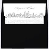 "St. Paul Minnesota Skyline Envelope Liner with custom text/saying | Set of 10 | For 5x7 Minted Square Flap Envelope" - Envelope Liners in white by Kimee Meyer