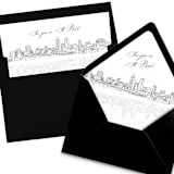 "St. Paul Minnesota Skyline Envelope Liner with custom text/saying | Set of 10 | For 5x7 Minted Square Flap Envelope" - Envelope Liners in white by Kimee Meyer
