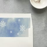 "Snowflake Square Envelope Liner | Set of 10" - Envelope Liners in blue by Cotton and Bow