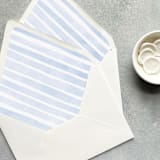 "Striped Blue Envelope Liner | Set of 10 | For 5x7” invitations" - Envelope Liners in blue by Cotton and Bow