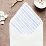 "Striped Blue Envelope Liner | Set of 10 | For 5x7” invitations" - Envelope Liners in blue by Cotton and Bow